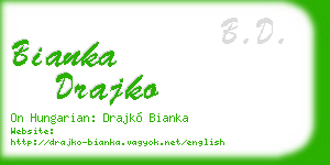 bianka drajko business card