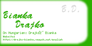 bianka drajko business card